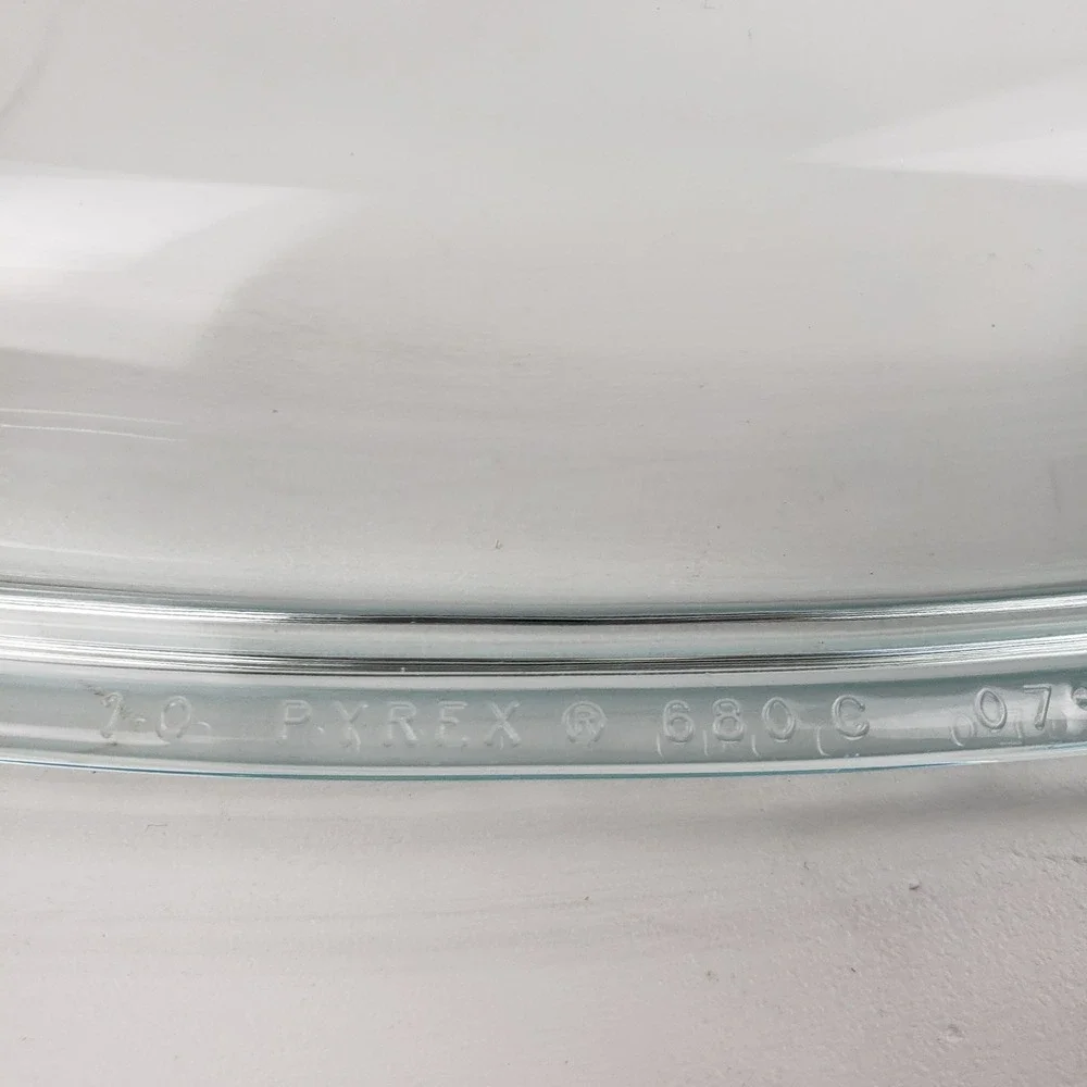 Pyrex 680C Clear Glass Replacement Lid for 2 Quart Square Casserole Dish 9.5in